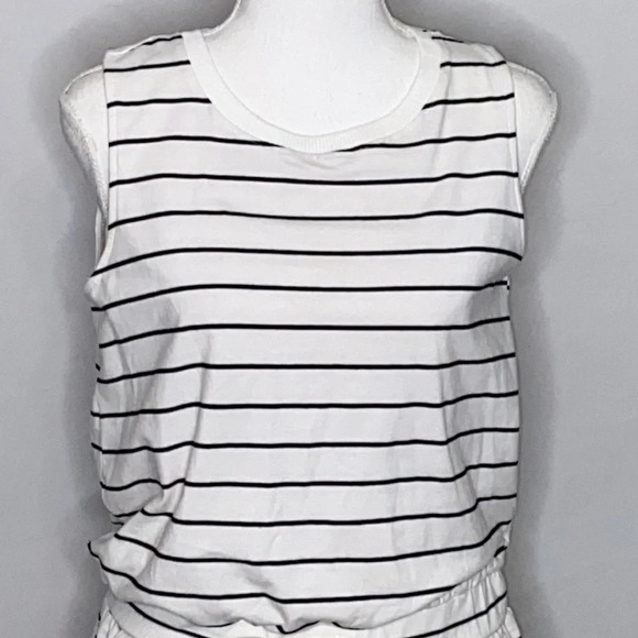 Workshop Sleeveless Drawstring Waist Striped Dress - Picture 2 of 7